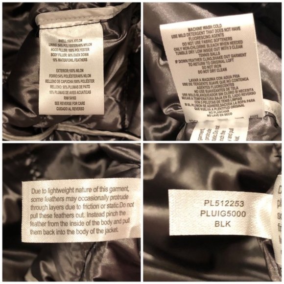 Andrew Marc Black Packable Down Puffer Jacket Size Medium Like New - Picture 8 of 12